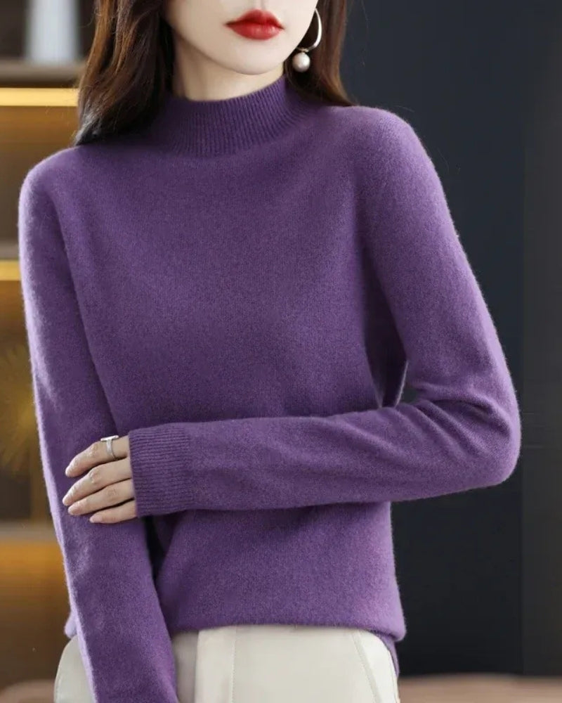 Pullover Damen – Wollpullover aus 100% Wolle für Herbst und Winter