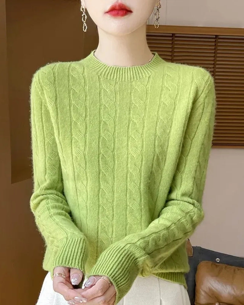 Pullover Damen – Wollpullover aus 100% Merino Wolle für Herbst und Winter