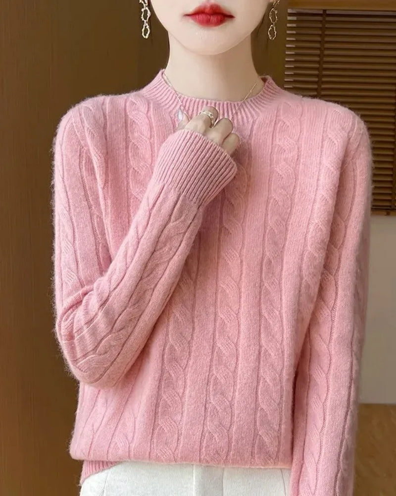 Pullover Damen – Wollpullover aus 100% Merino Wolle für Herbst und Winter