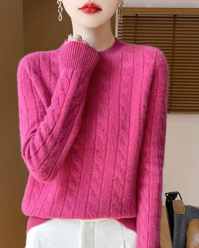 Pullover Damen – Wollpullover aus 100% Merino Wolle für Herbst und Winter