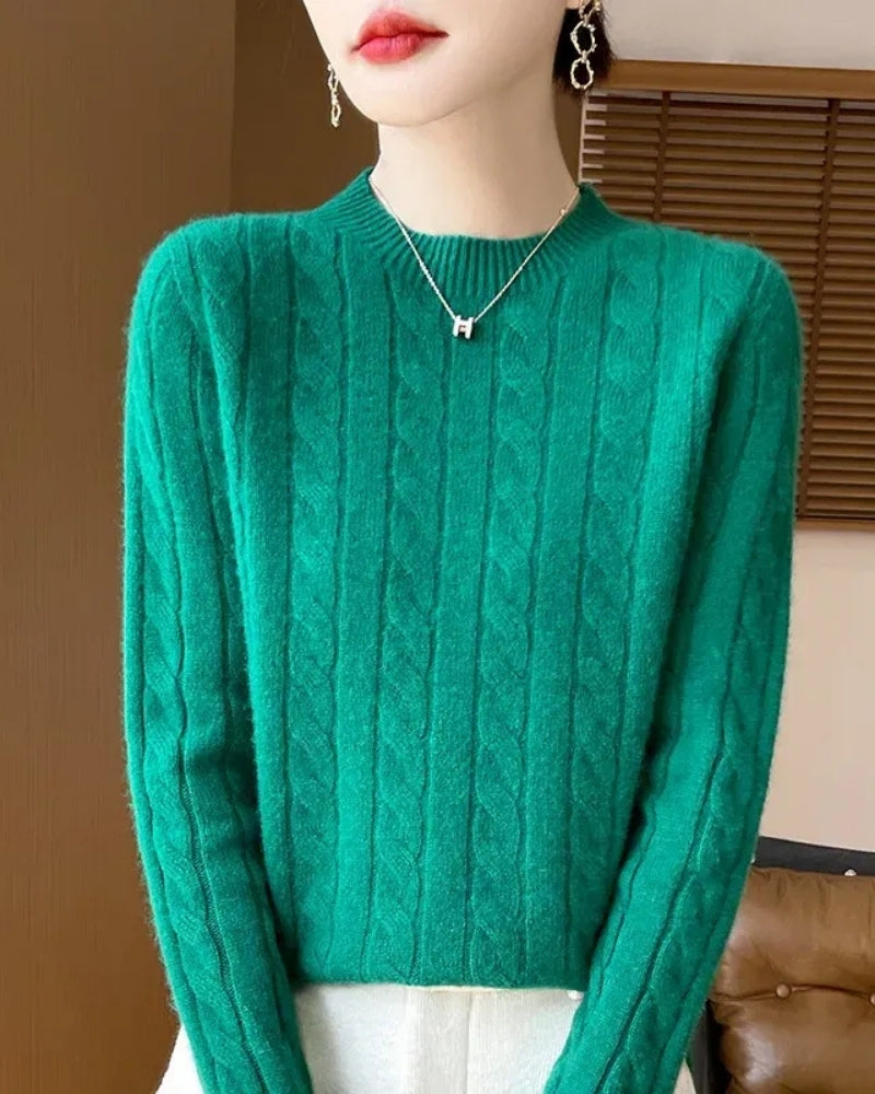 Pullover Damen – Wollpullover aus 100% Merino Wolle für Herbst und Winter