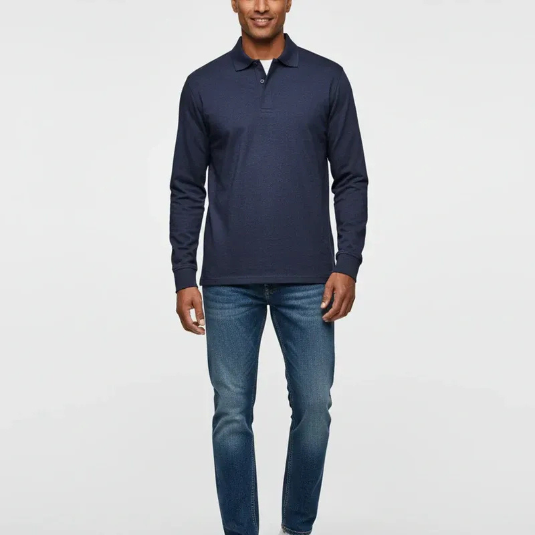Rainer | Herren Poloshirt Für Alltag Langarm Schlicht