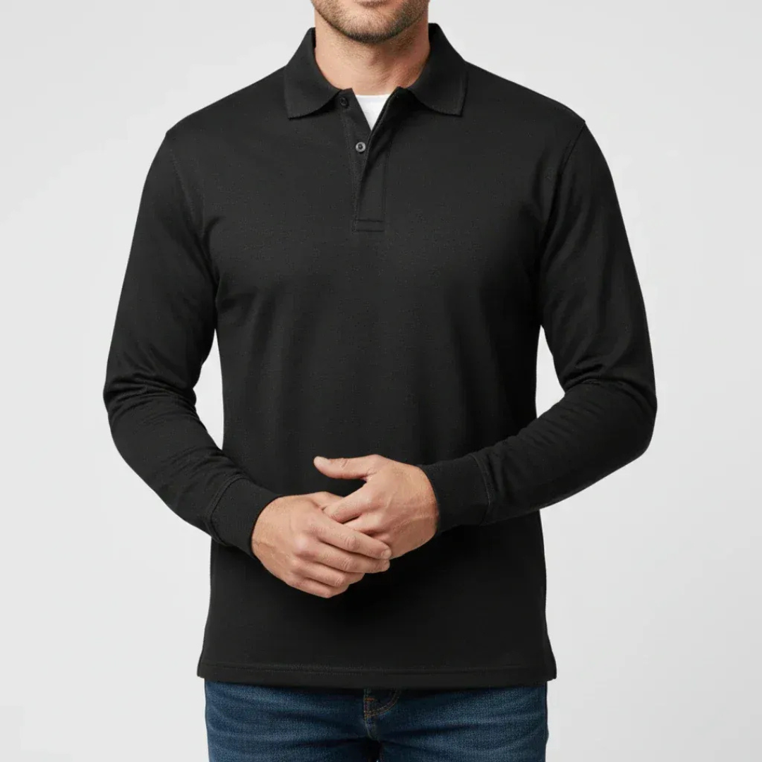 Rainer | Herren Poloshirt Für Alltag Langarm Schlicht