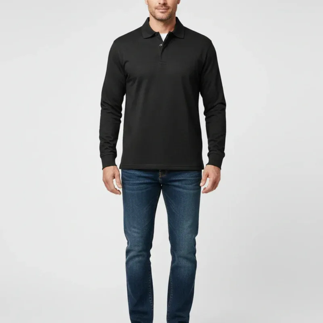 Rainer | Herren Poloshirt Für Alltag Langarm Schlicht