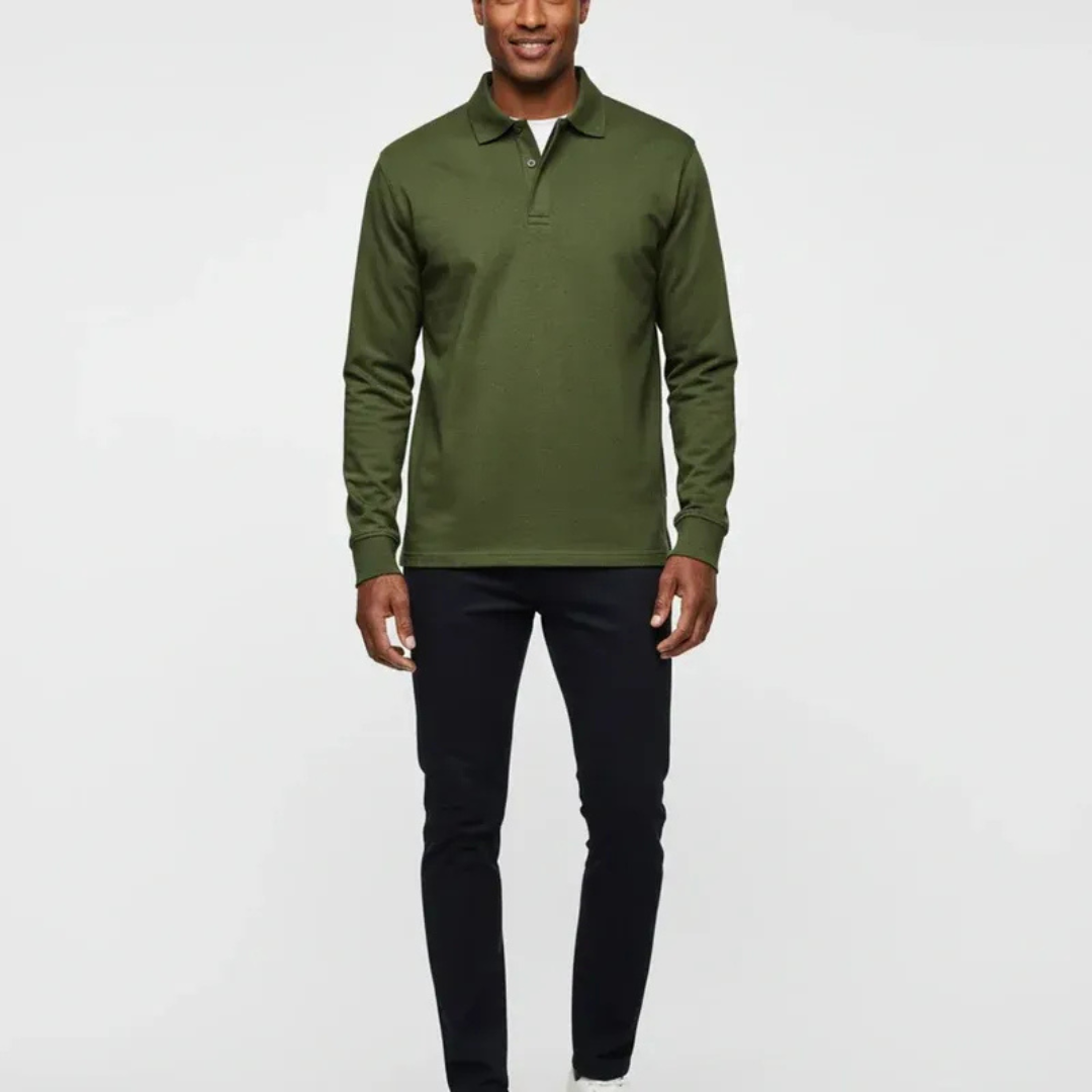Rainer | Herren Poloshirt Für Alltag Langarm Schlicht