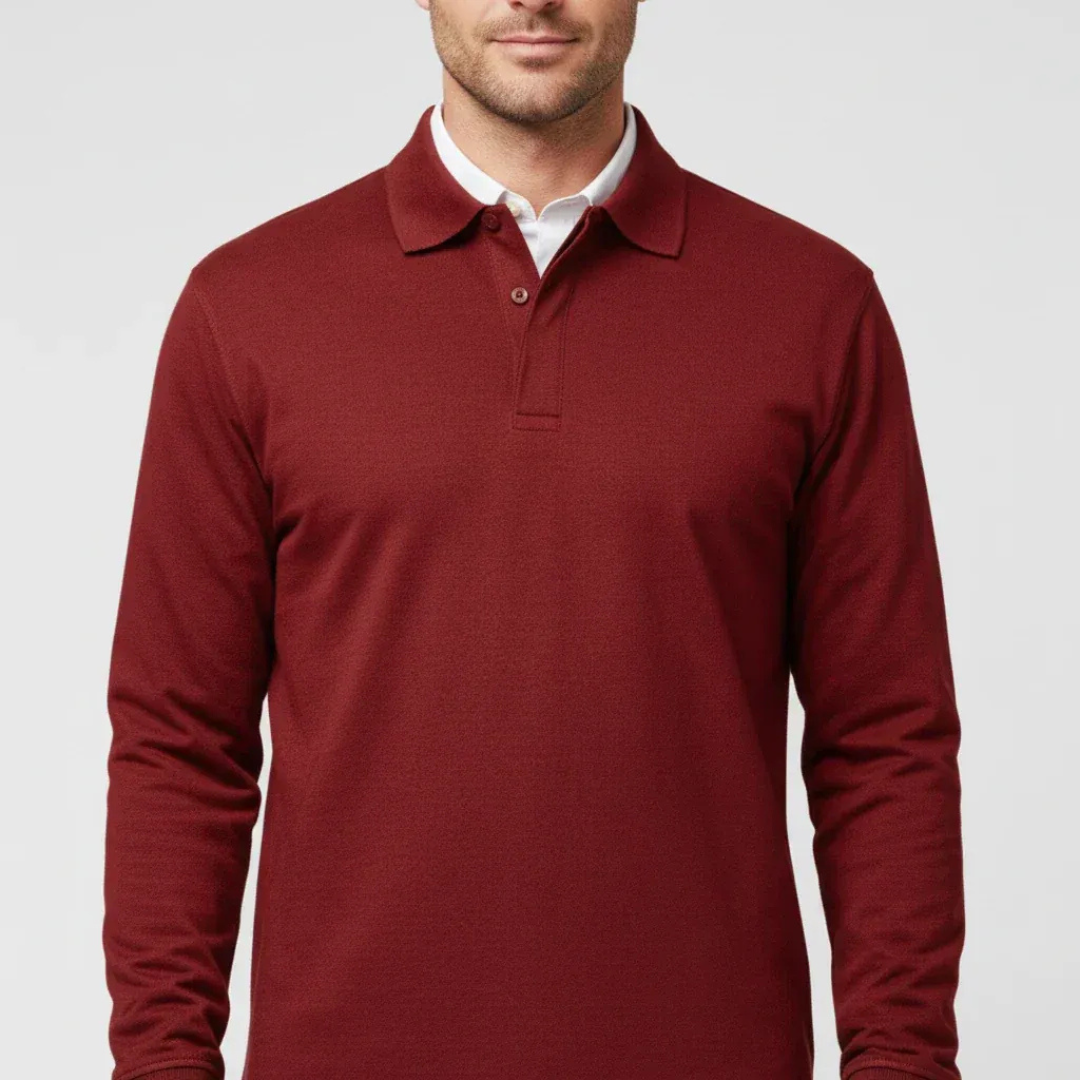 Rainer | Herren Poloshirt Für Alltag Langarm Schlicht