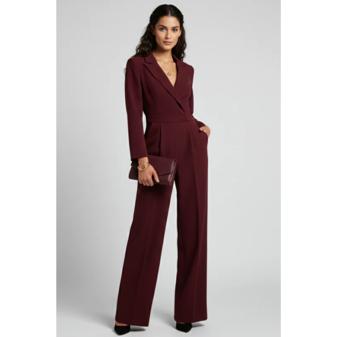 Regine | Damen Jumpsuit Für Abend Mit Gürtel