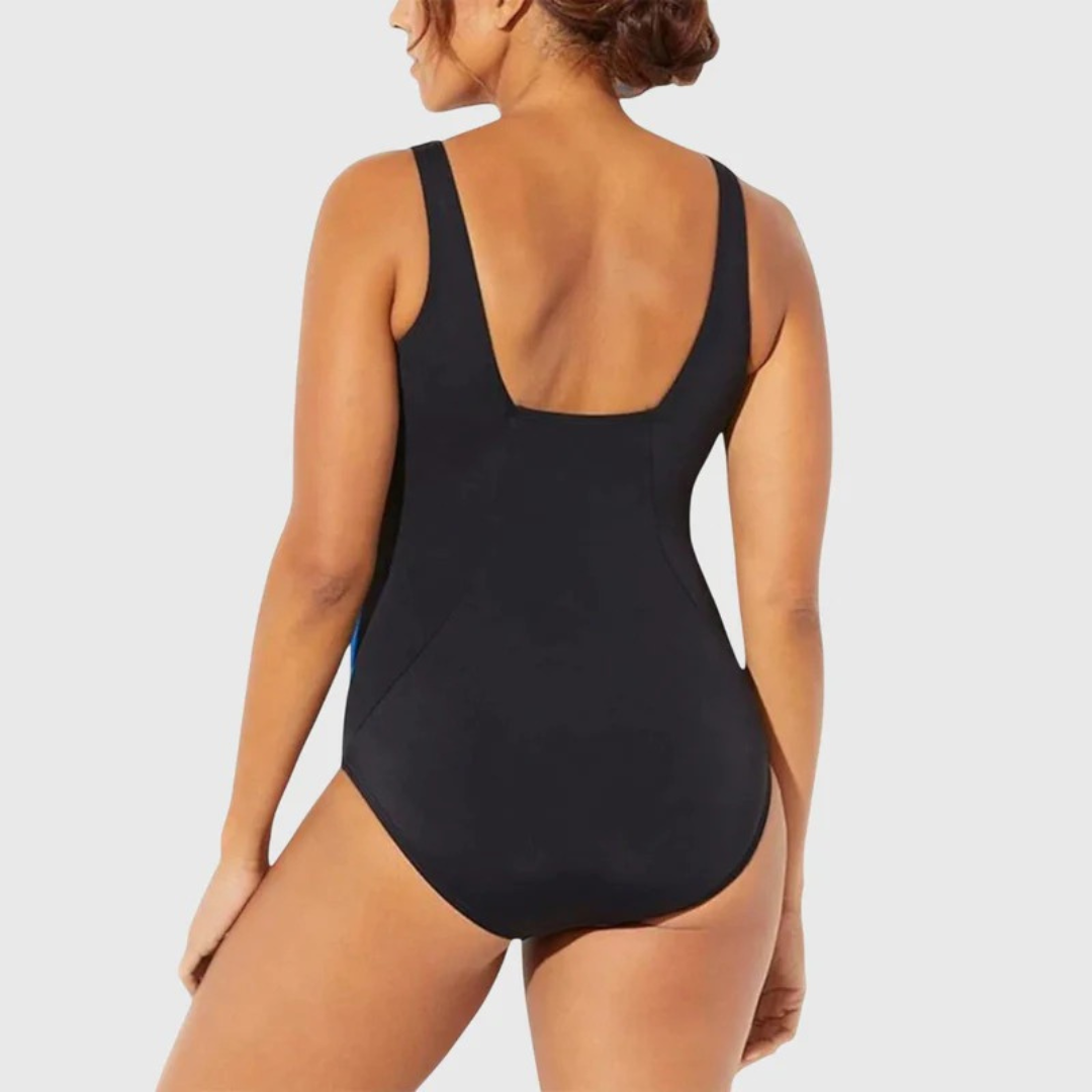 Renate | Damen Badeanzug mit Druck und schlichtem Schnitt
