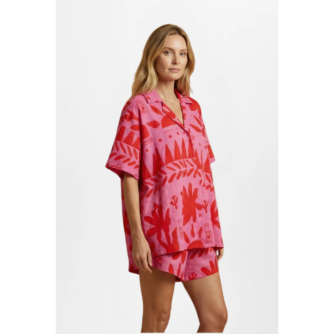 Rieke | Damen Zweiteiler Mit Shorts Und Print Für Freizeit