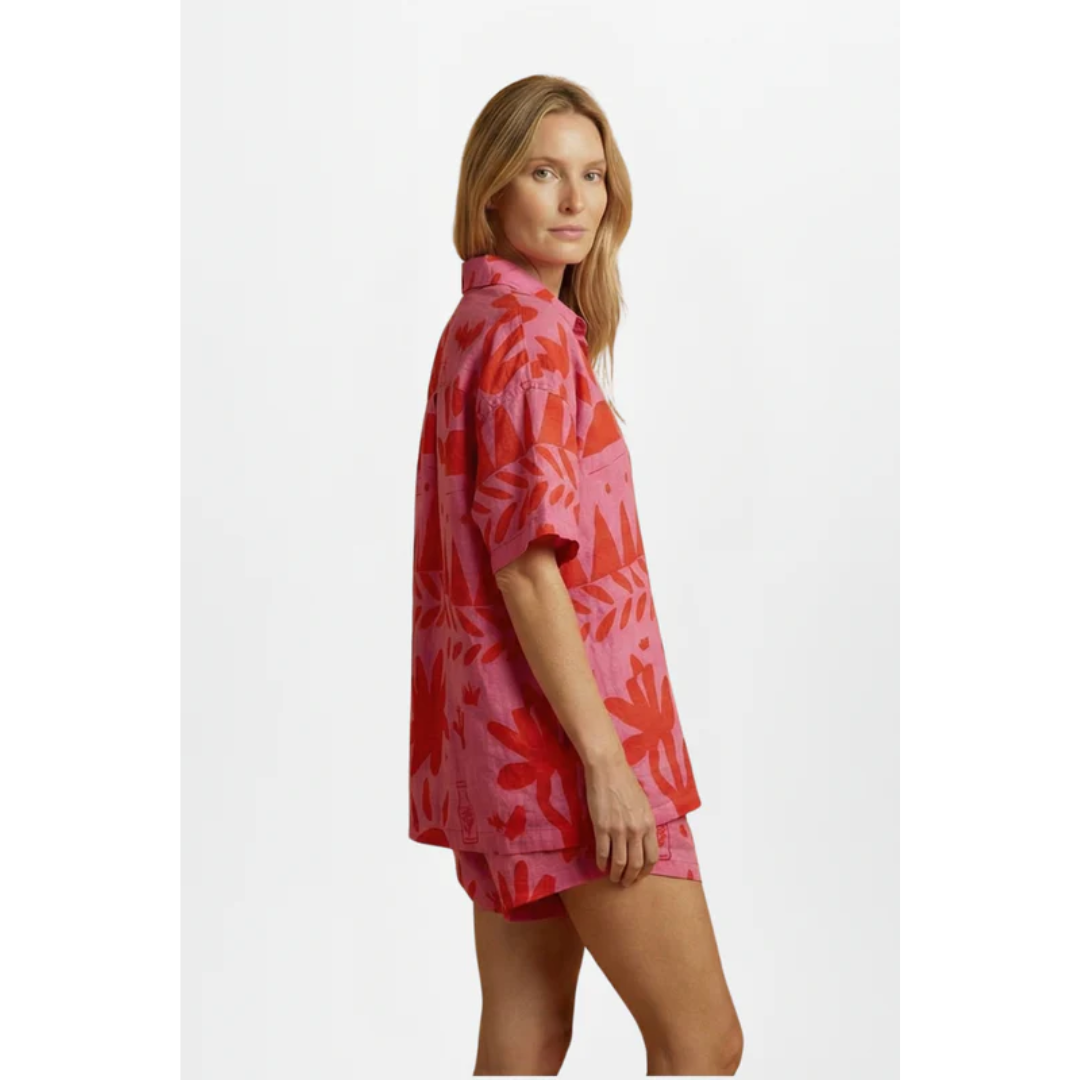 Rieke | Damen Zweiteiler Mit Shorts Und Print Für Freizeit