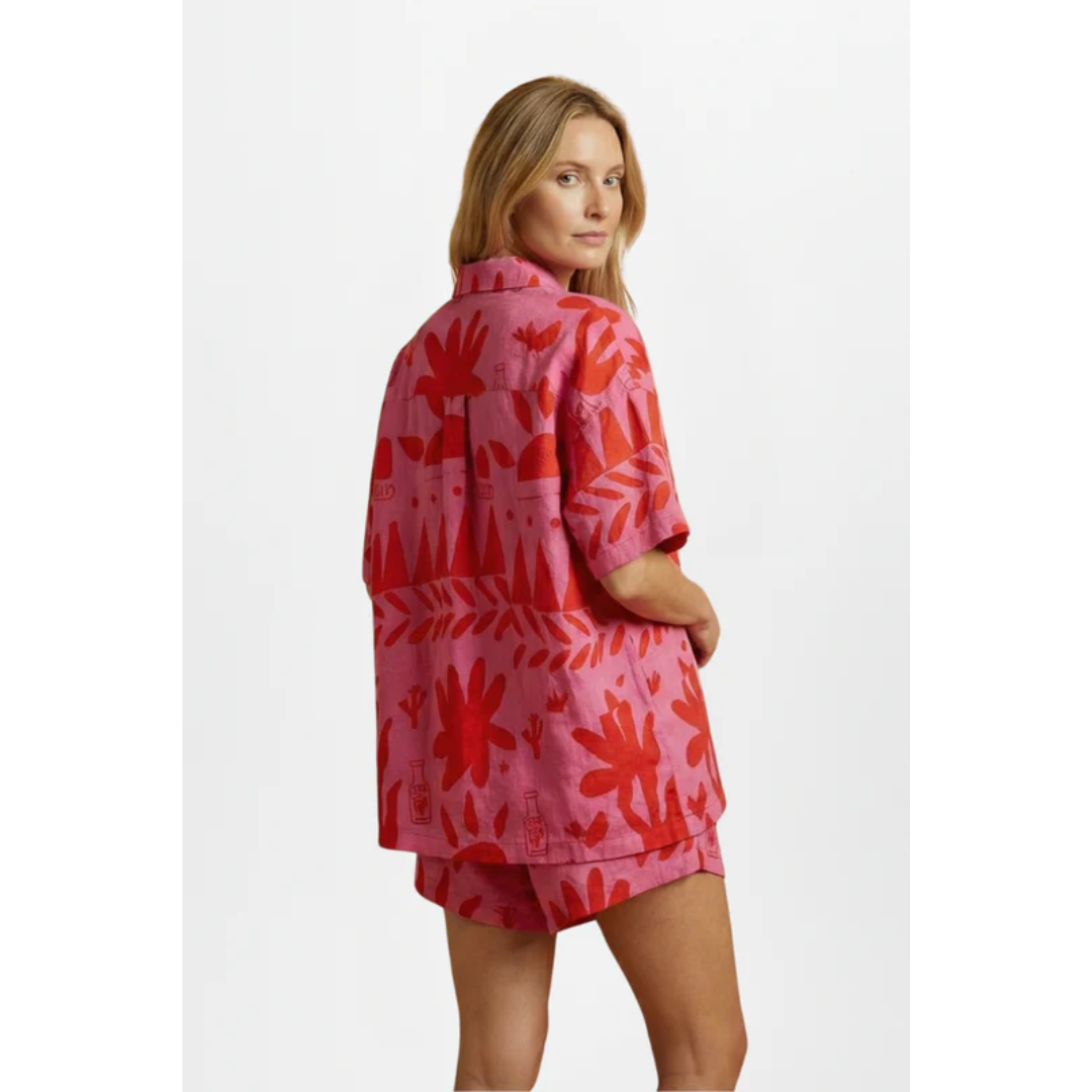 Rieke | Damen Zweiteiler Mit Shorts Und Print Für Freizeit