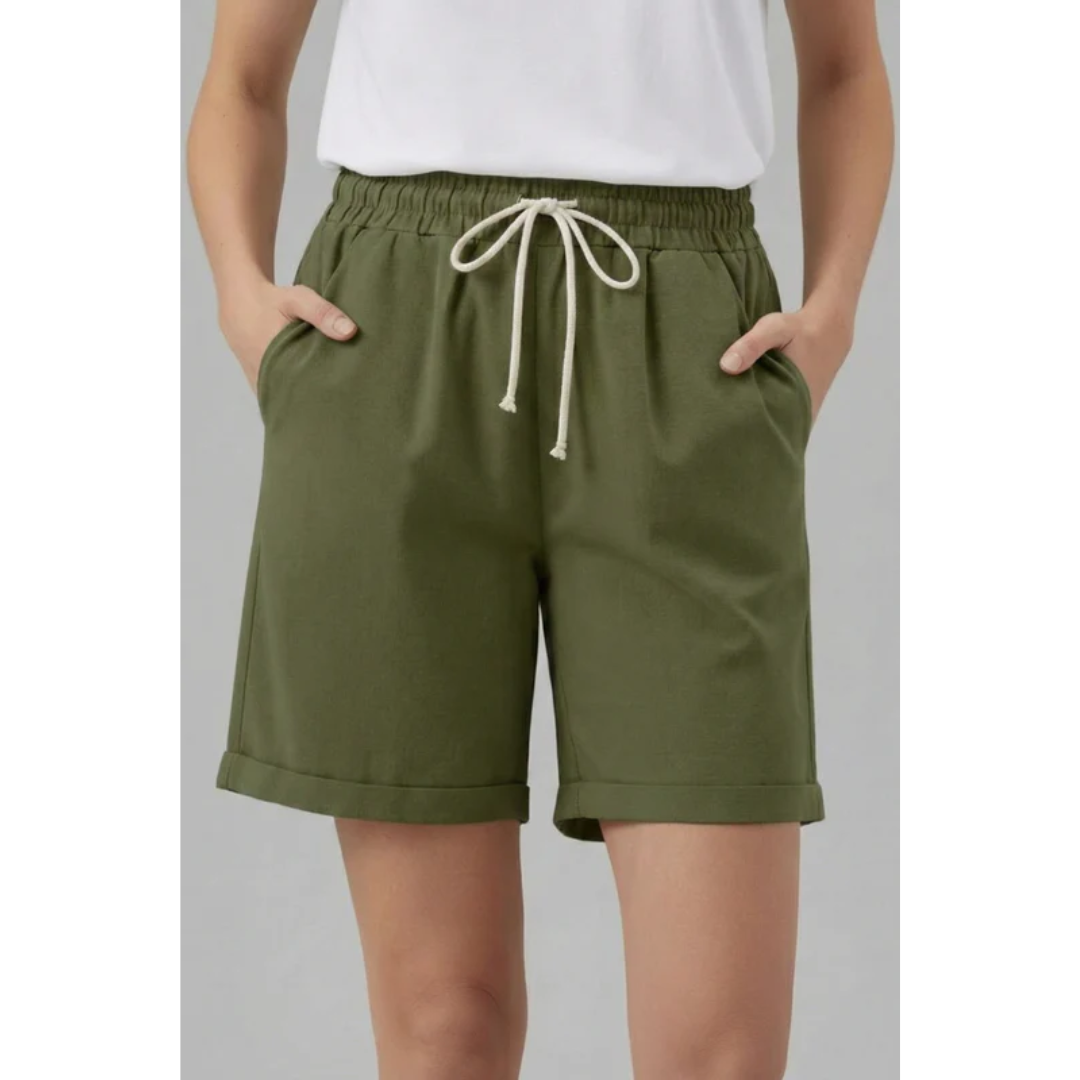 Rike | Damen Shorts Für Alltag Mit Kordelzug Und Taschen
