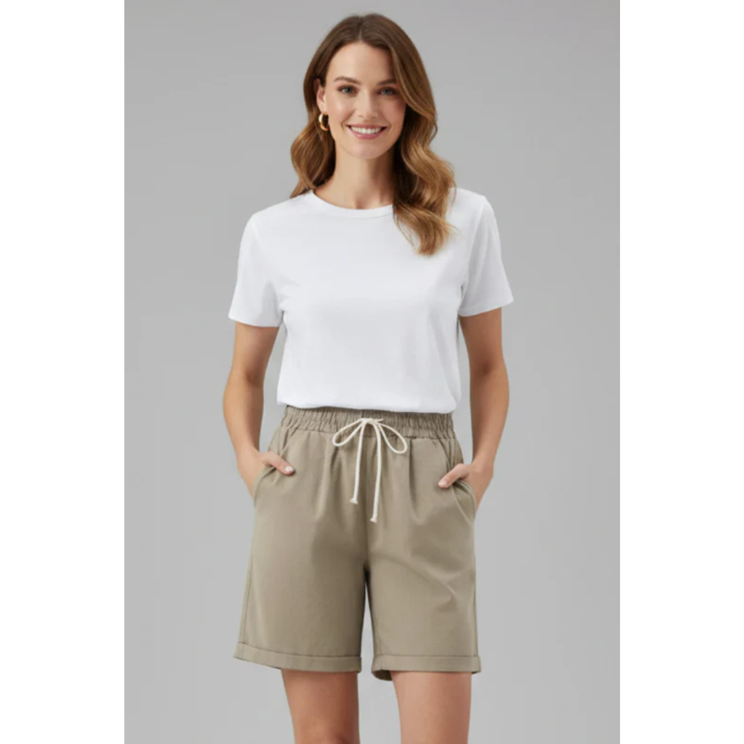 Rike | Damen Shorts Für Alltag Mit Kordelzug Und Taschen
