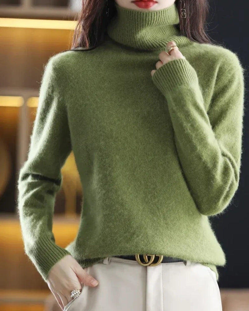 Rollkragenpullover Damen – Pullover aus 100% Kaschmir für Herbst und Winter