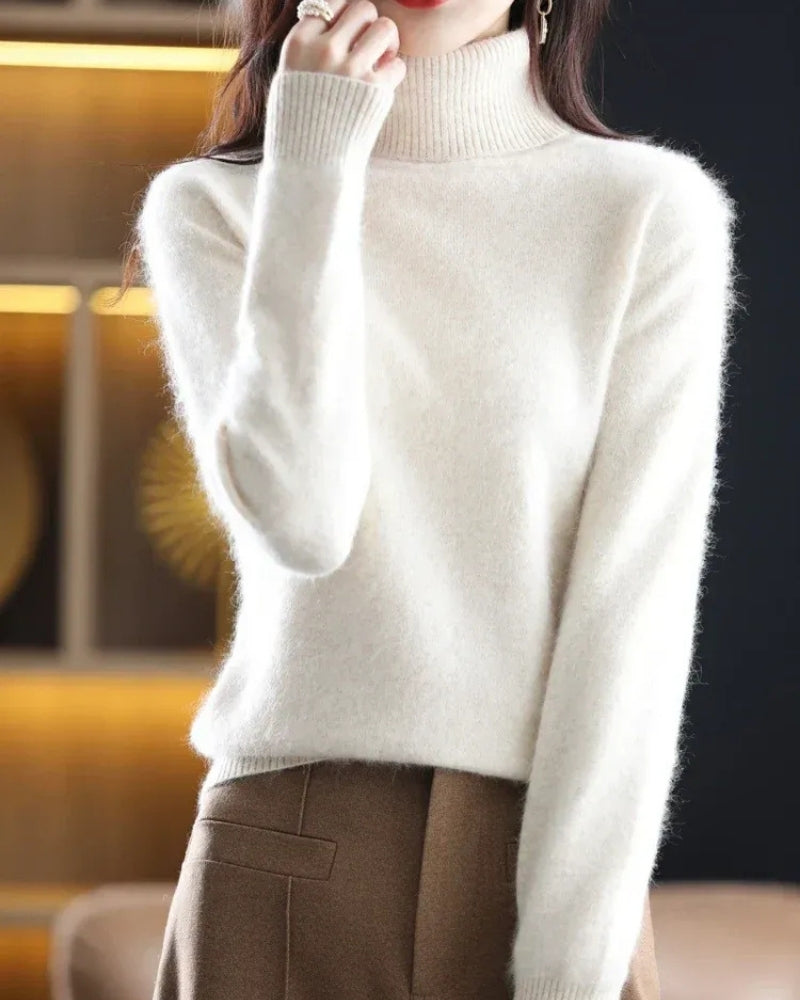 Rollkragenpullover Damen – Pullover aus 100% Kaschmir für Herbst und Winter