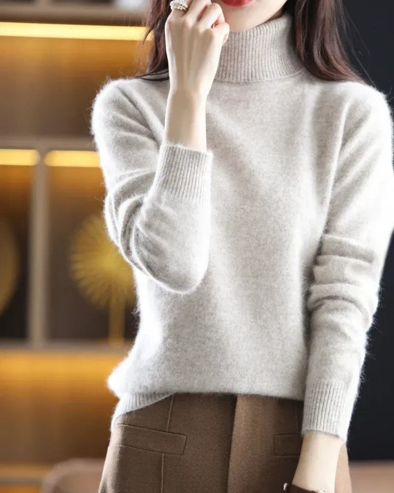 Rollkragenpullover Damen – Pullover aus 100% Kaschmir für Herbst und Winter