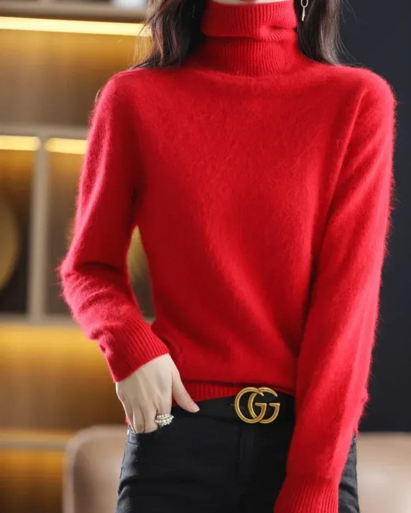 Rollkragenpullover Damen – Pullover aus 100% Kaschmir für Herbst und Winter