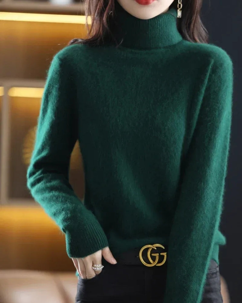 Rollkragenpullover Damen – Pullover aus 100% Kaschmir für Herbst und Winter