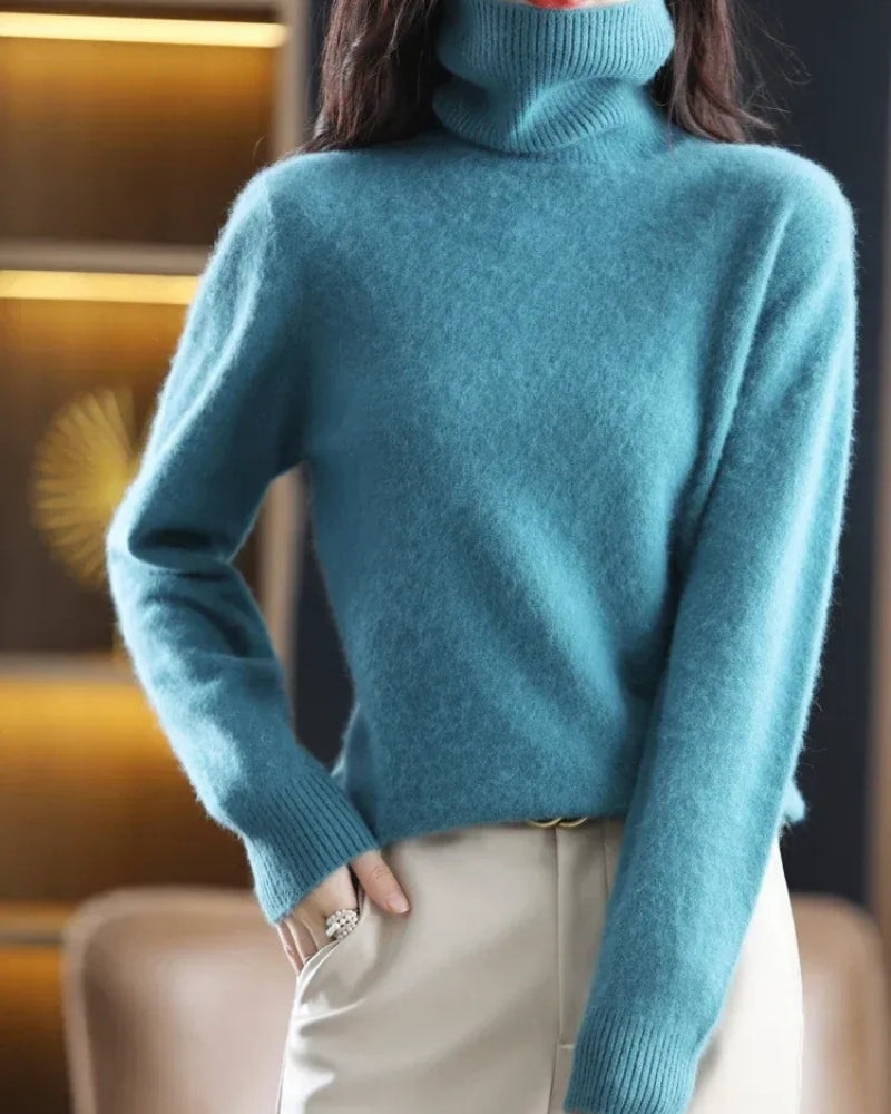 Rollkragenpullover Damen – Pullover aus 100% Kaschmir für Herbst und Winter