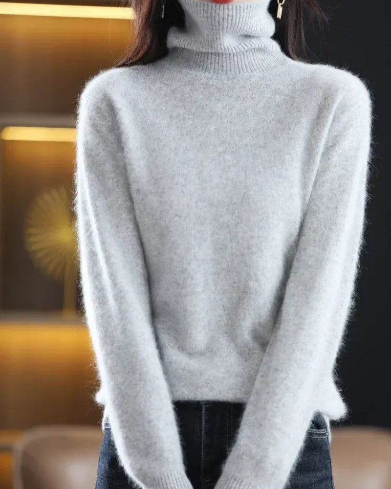 Rollkragenpullover Damen – Pullover aus 100% Kaschmir für Herbst und Winter