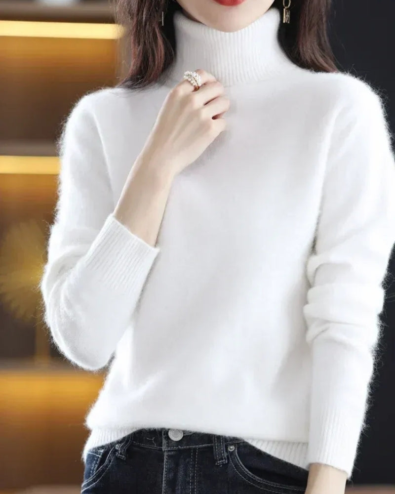 Rollkragenpullover Damen – Pullover aus 100% Kaschmir für Herbst und Winter