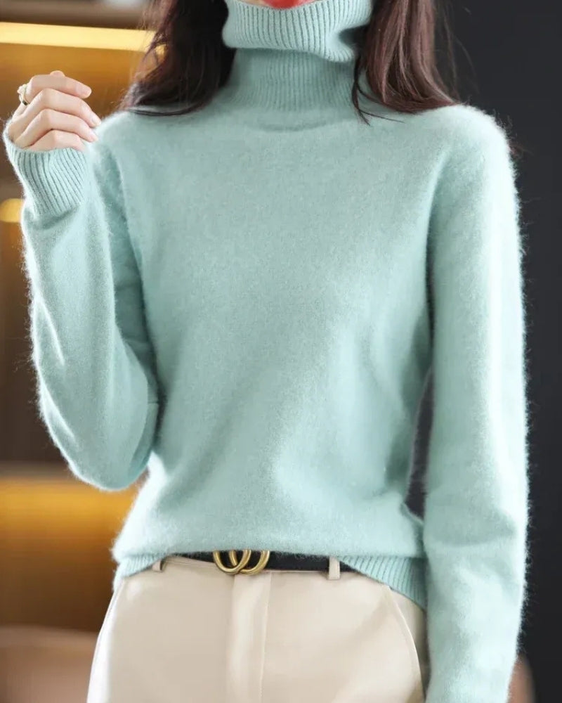 Rollkragenpullover Damen – Pullover aus 100% Kaschmir für Herbst und Winter