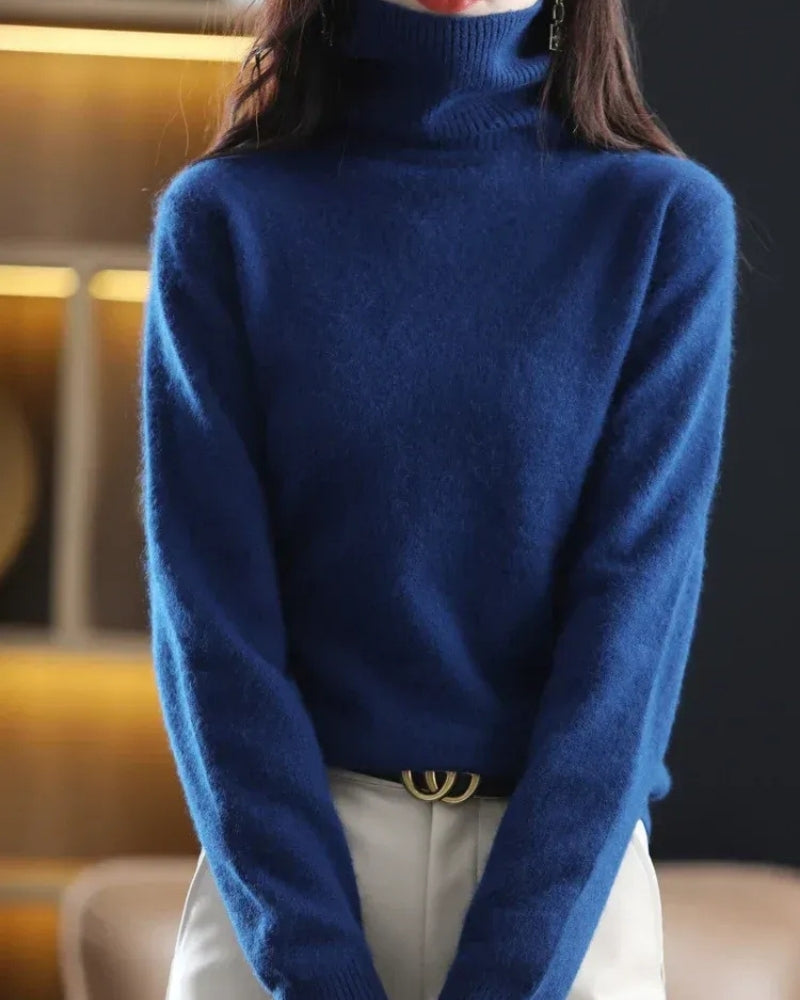 Rollkragenpullover Damen – Pullover aus 100% Kaschmir für Herbst und Winter