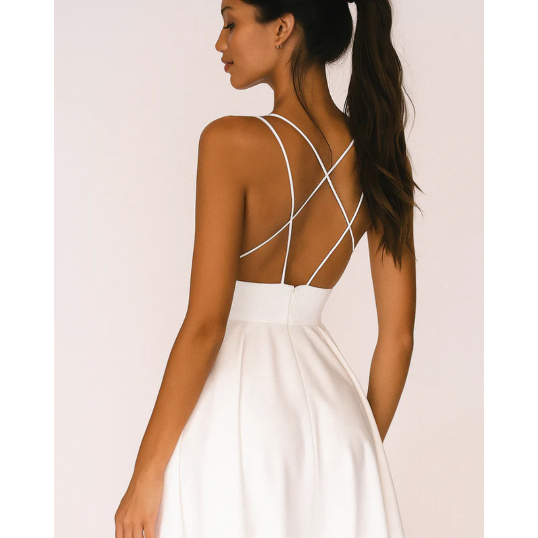 Rosalie | Damen Midi Kleid Für Hochzeitsgast Mit Trägern