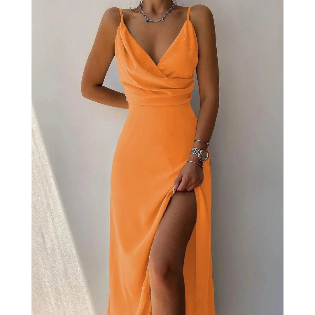 Roswitha | Damen Sommerkleid Maxi Mit Blumenmuster