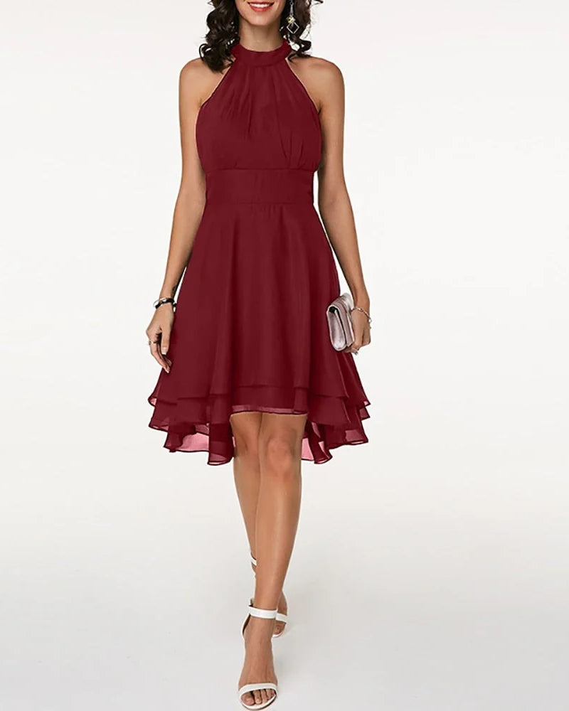 Rüschenkleid – Stilvolles Damenkleid mit Details an Saum und Ärmeln