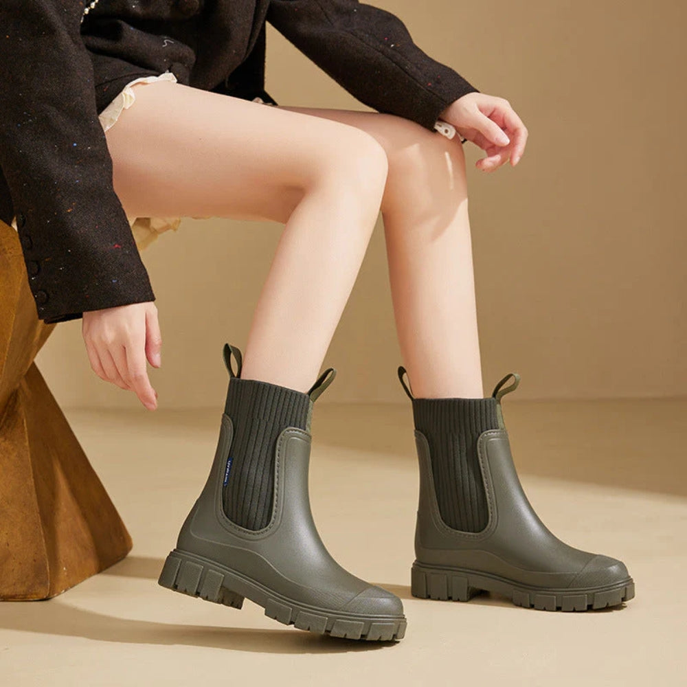 Rutschfeste Damenstiefel - Leichte, wasserdichte Stiefel für regnerische Tage