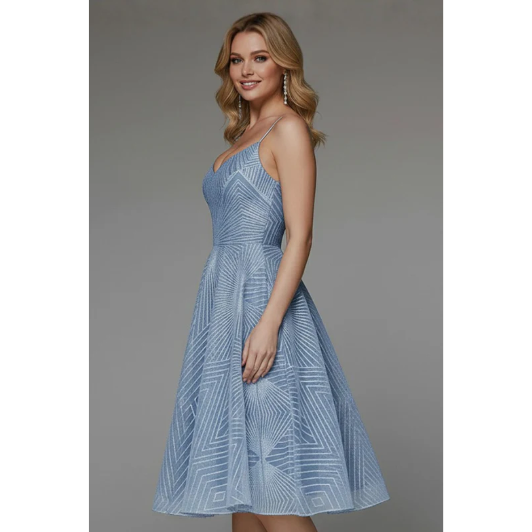 Sabina | Damen Midikleid Mit Spaghettiträgern Für Sommer