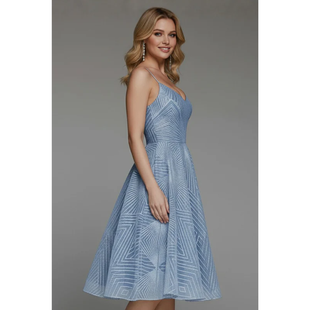 Sabina | Damen Midikleid Mit Spaghettiträgern Für Sommer