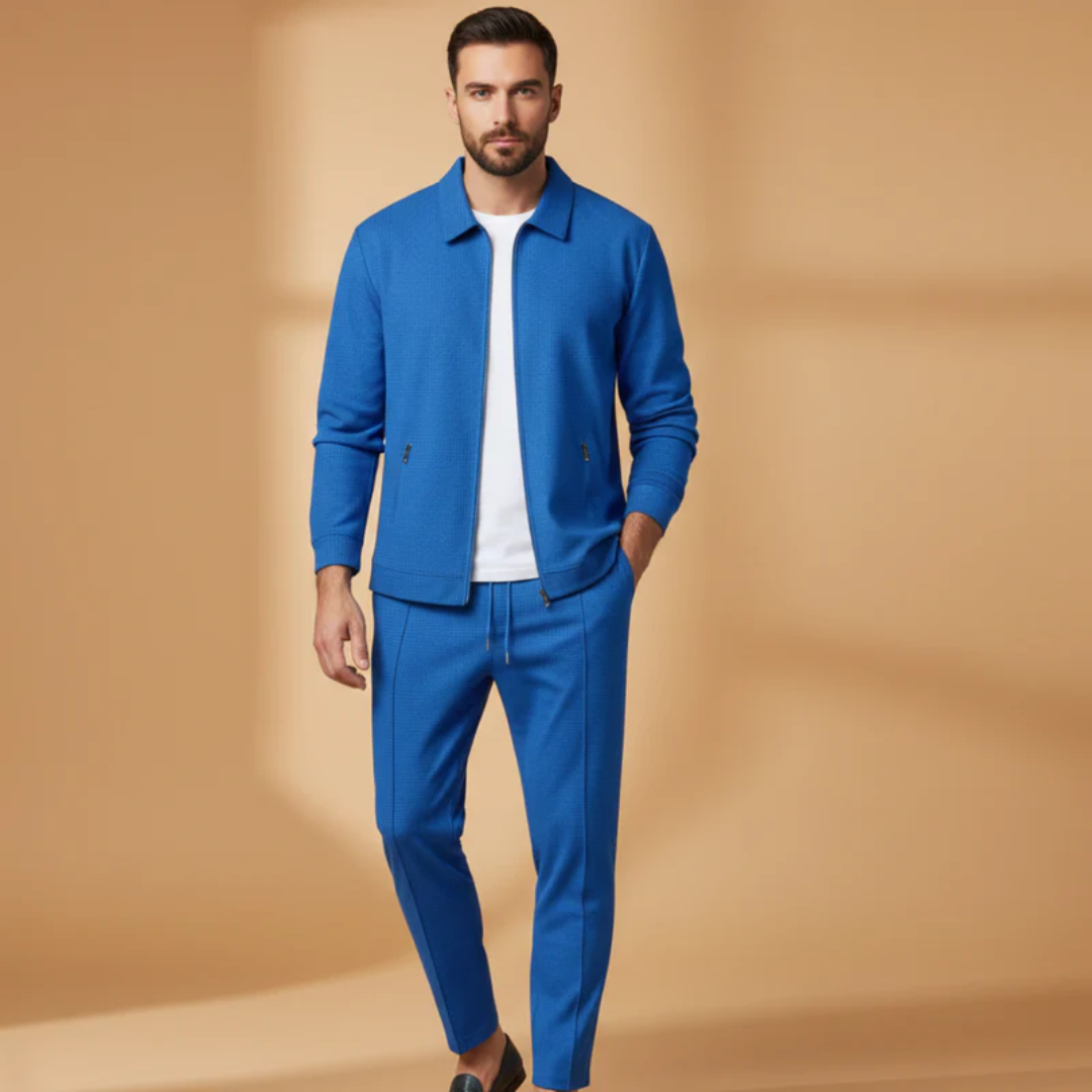 Sascha | Herren Zweiteiler Casual Set mit Reißverschluss