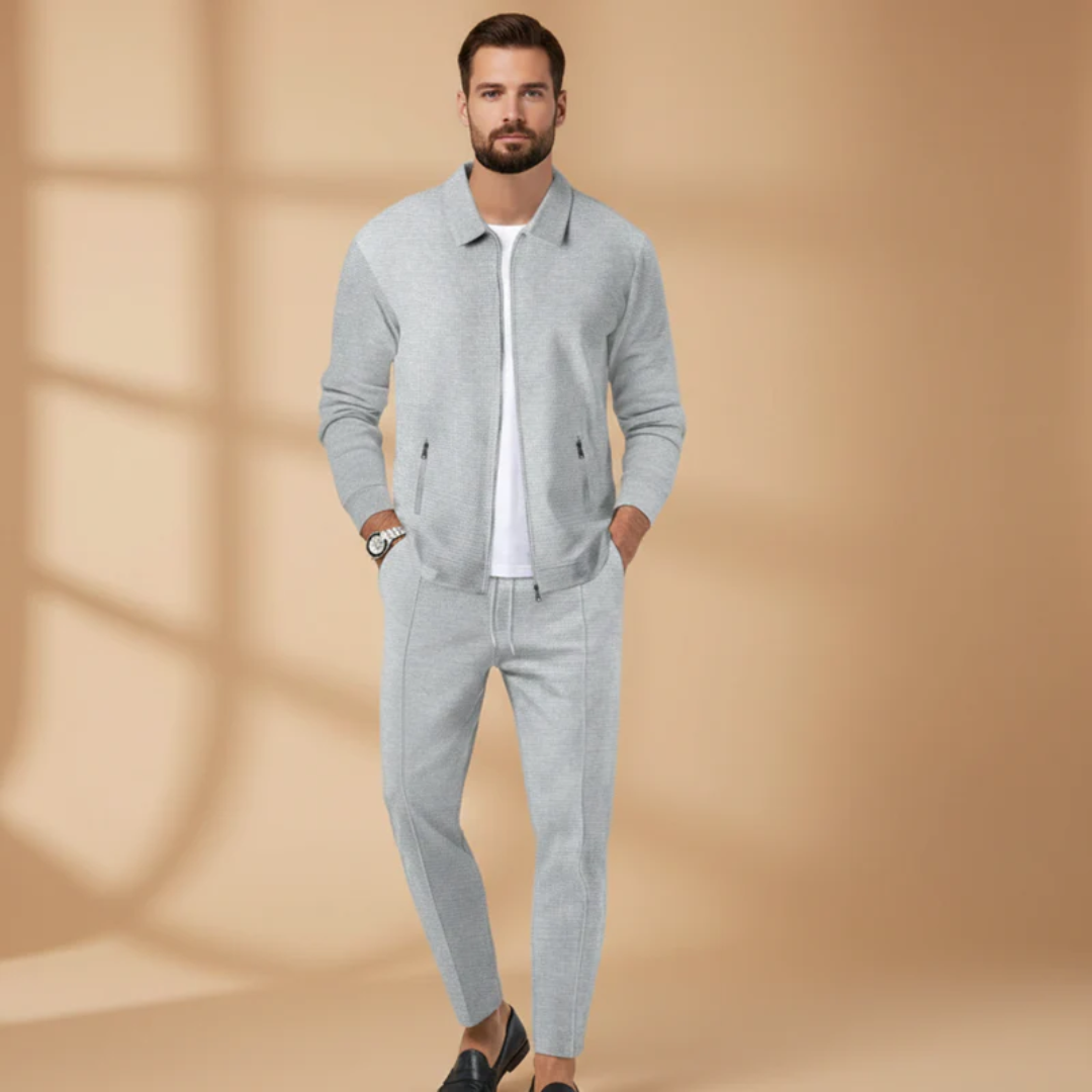 Sascha | Herren Zweiteiler Casual Set mit Reißverschluss