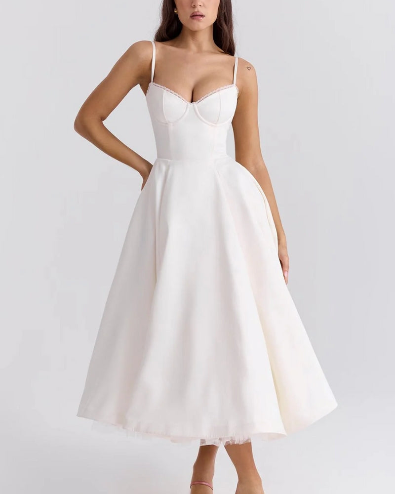 Satinkleid Damen – Langes Abendkleid aus Satin für Festliche Anlässe