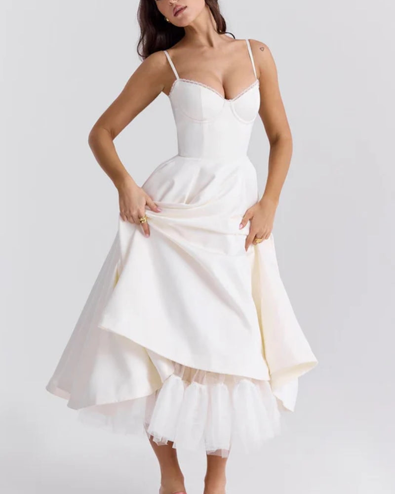 Satinkleid Damen – Langes Abendkleid aus Satin für Festliche Anlässe