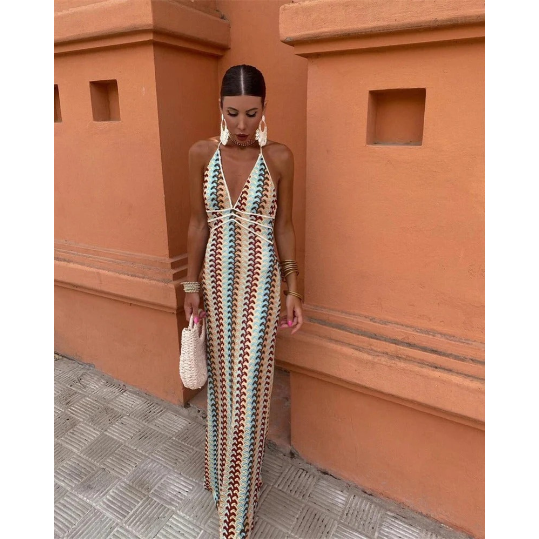 Sienna | Damen Sommerkleid Maxi im Boho Stil Leicht