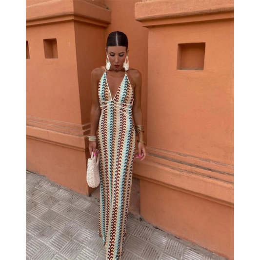 Sienna | Damen Sommerkleid Maxi im Boho Stil Leicht