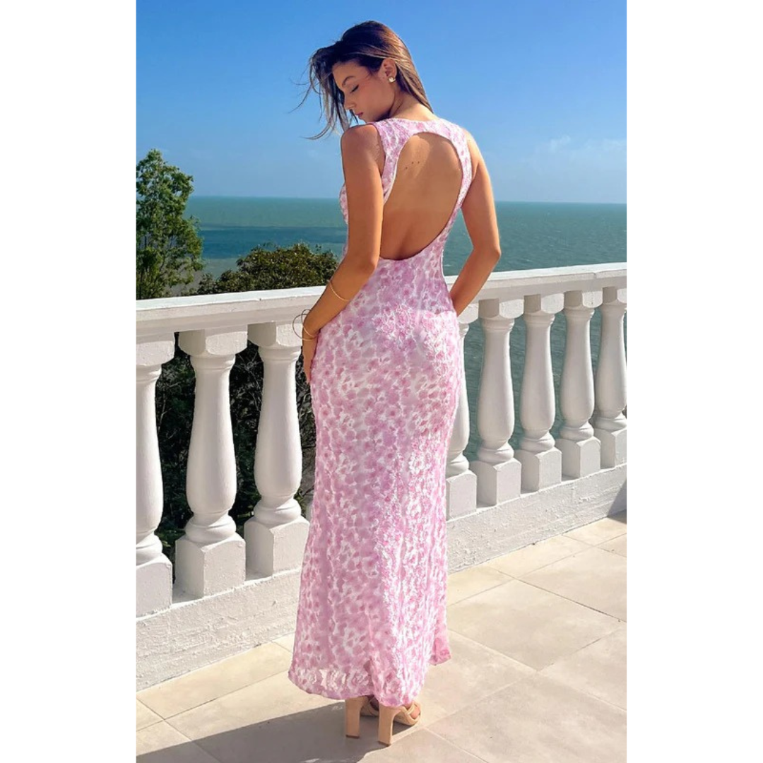 Sigrid | Damen Maxi Kleid Für Hochzeitsgast Mit Blumenmuster