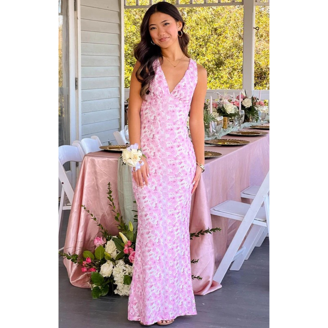 Sigrid | Damen Maxi Kleid Für Hochzeitsgast Mit Blumenmuster