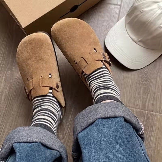 Unisex Slip On Clogs - Bequeme Alltagsschuhe mit Schnallenpassform