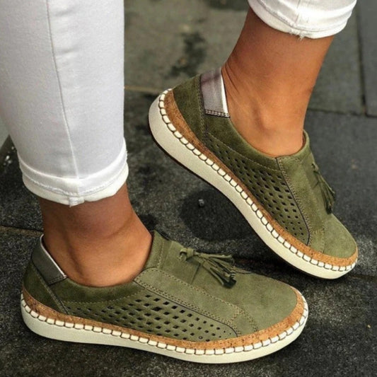 Slip-On Schuhe – Gestricktes Design mit Stabiler Sohle für den Alltag