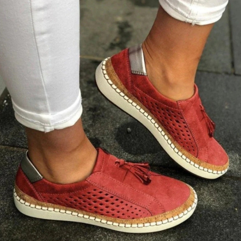 Slip-On Schuhe – Gestricktes Design mit Stabiler Sohle für den Alltag