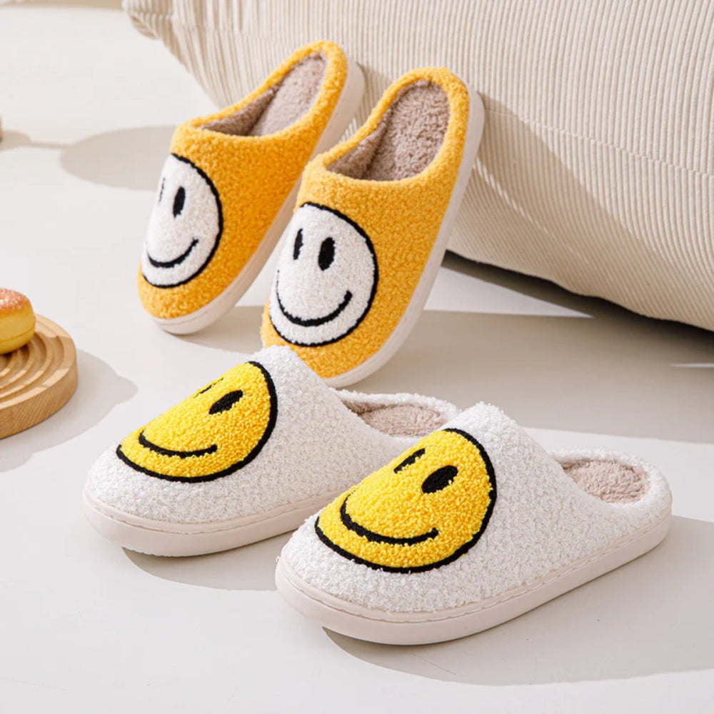 Smiley Face Hausschuh - Kuschelig rutschfest mit weichem Innenfutter