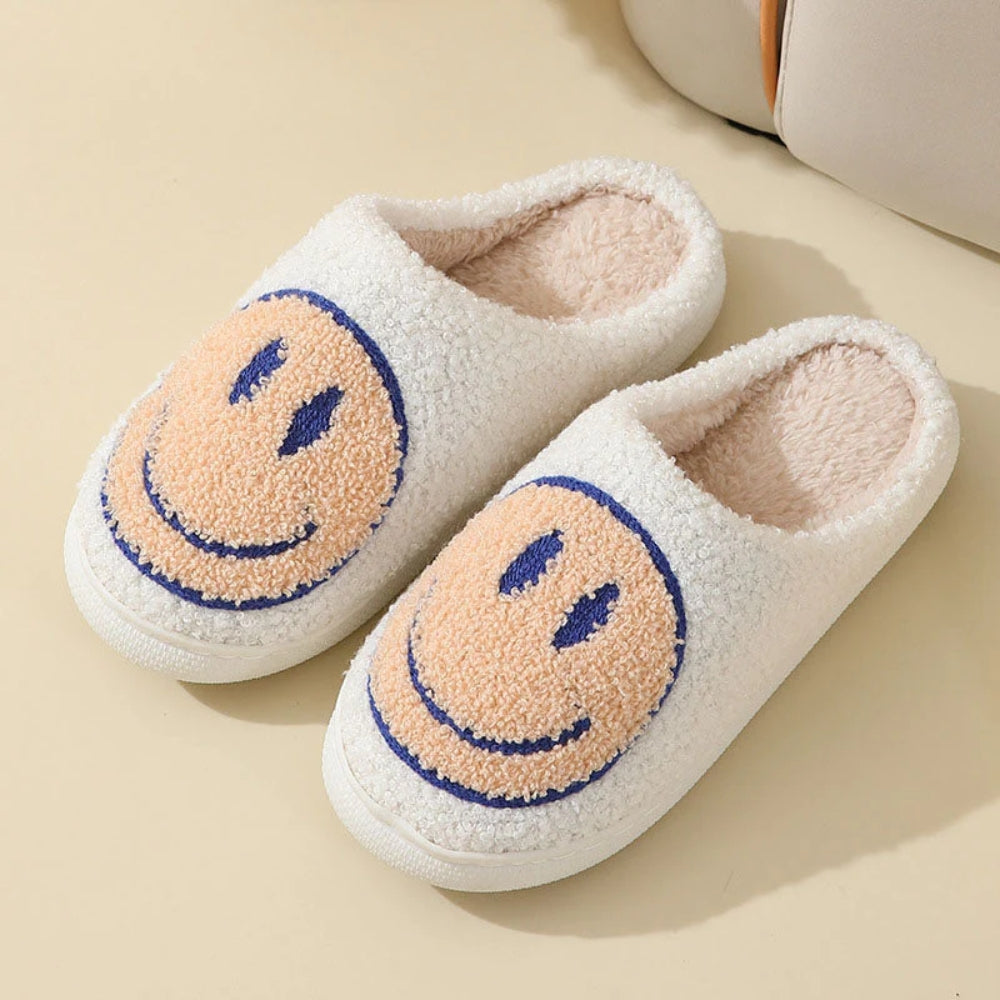 Smiley Face Hausschuh - Kuschelig rutschfest mit weichem Innenfutter
