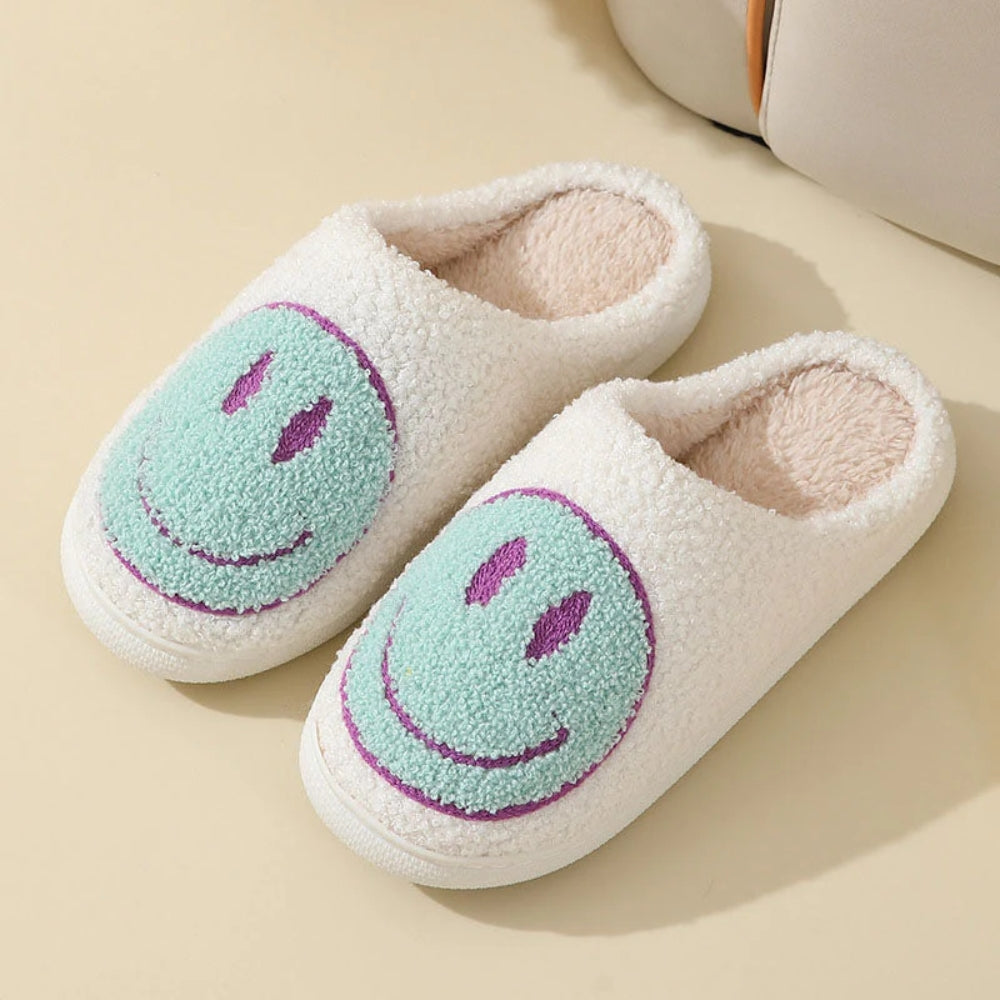 Smiley Face Hausschuh - Kuschelig rutschfest mit weichem Innenfutter