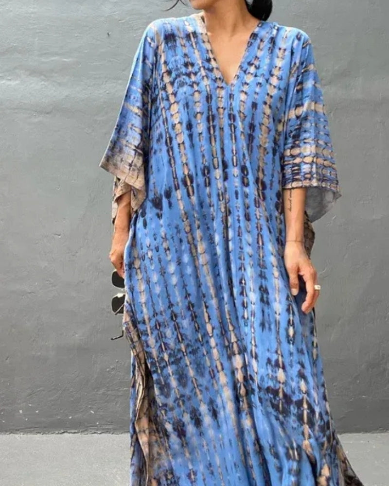 Sommerliches Damen Maxi Kleid im Boho-Stil | Fließende Länge