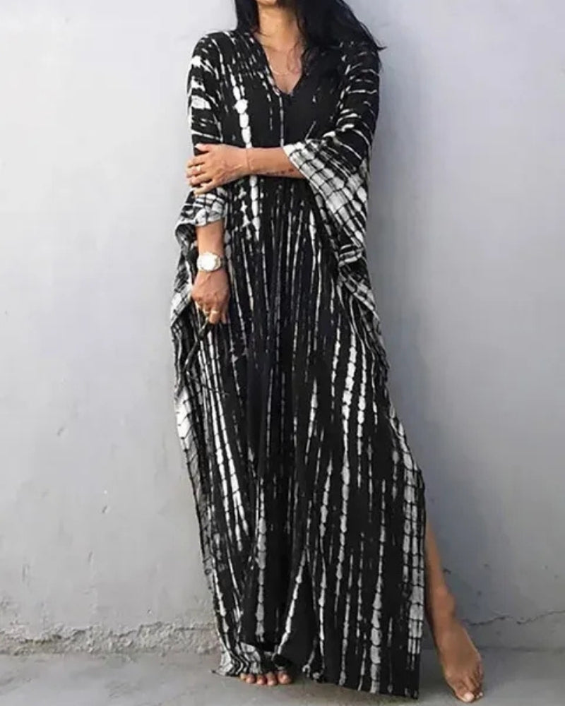 Sommerliches Damen Maxi Kleid im Boho-Stil | Fließende Länge
