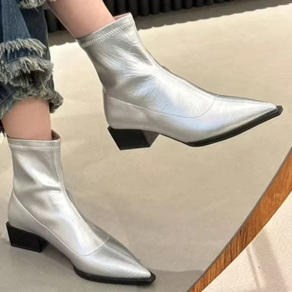 Spitze Stiefeletten für Damen – Schuhe für Büro und Abend